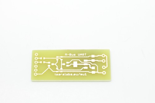 PCB eched using positive photoresist method